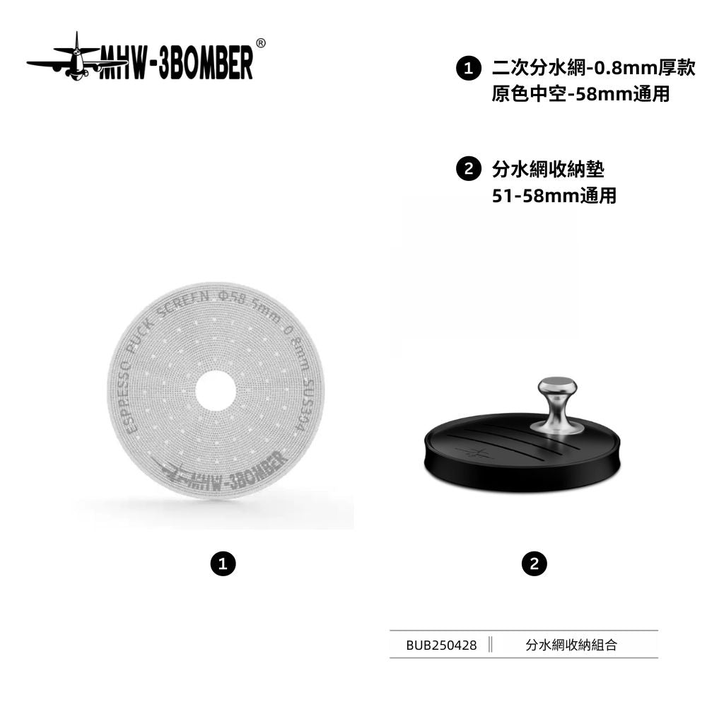 二次分水網 - 0.8mm - 原色中空 - 58mm通用 - MHW - 3BOMBER TAIWAN